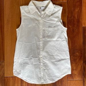 BP White linen button down tank - Size XS